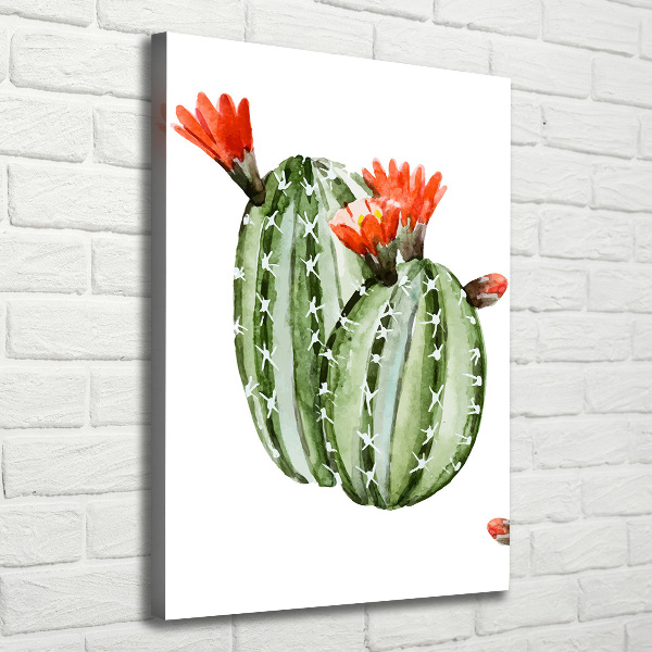 Verticaal schilderij op canvas Cactussen