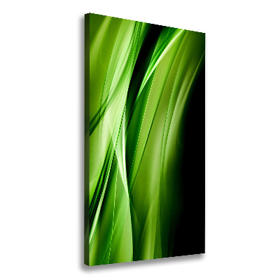 Verticale foto op canvas Groene golven op de achtergrond
