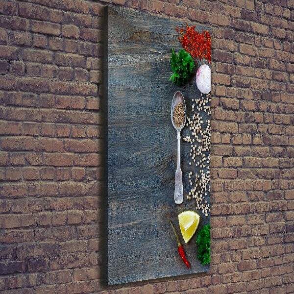 Verticale canvasfoto Specerijen en kruiden