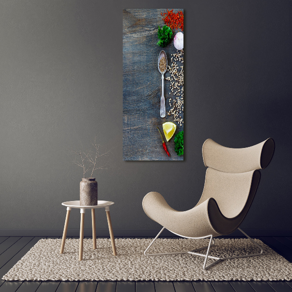 Verticale canvasfoto Specerijen en kruiden