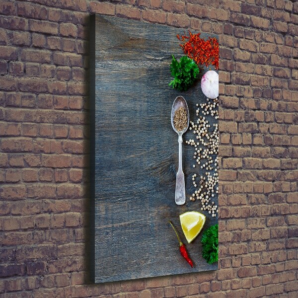 Verticale canvasfoto Specerijen en kruiden