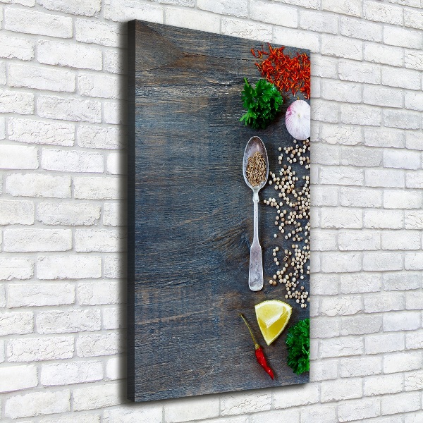 Verticale canvasfoto Specerijen en kruiden