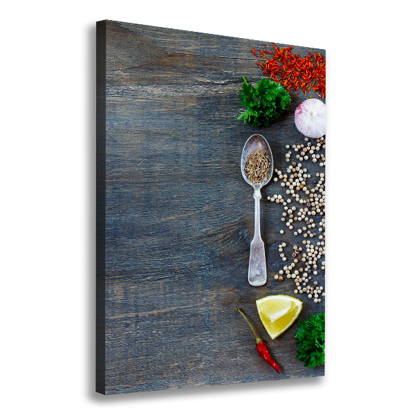 Verticale canvasfoto Specerijen en kruiden
