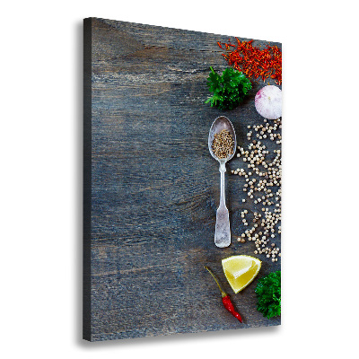 Verticale canvasfoto Specerijen en kruiden