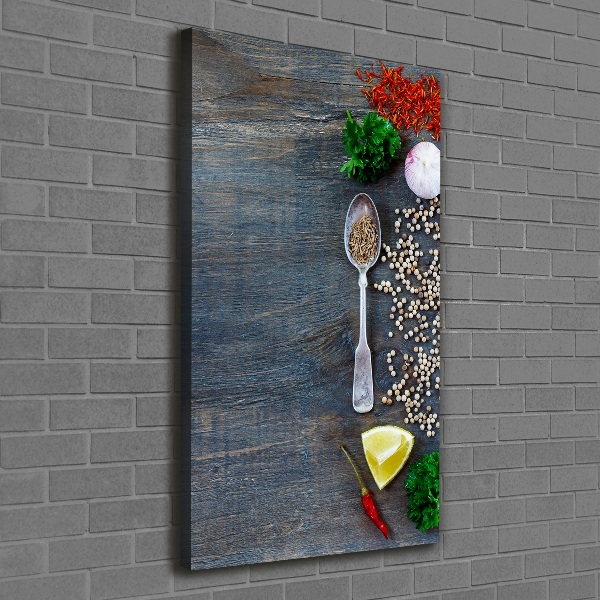 Verticale canvasfoto Specerijen en kruiden