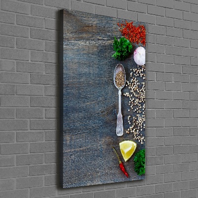 Verticale canvasfoto Specerijen en kruiden