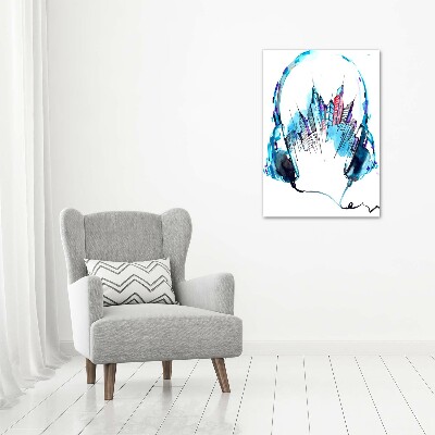 Verticaal canvasschilderij Muziek van de stad