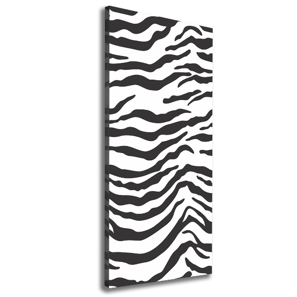 Verticaal canvasschilderij Zebra-achtergrond
