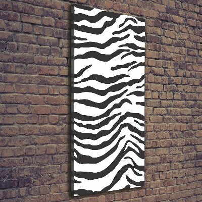 Verticaal canvasschilderij Zebra-achtergrond