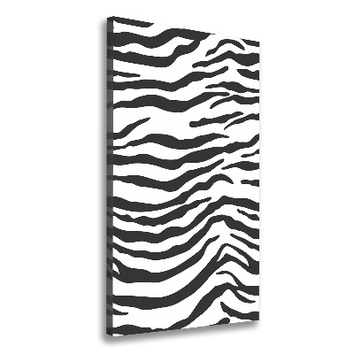 Verticaal canvasschilderij Zebra-achtergrond