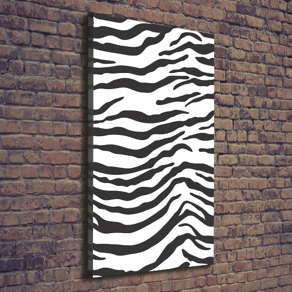Verticaal canvasschilderij Zebra-achtergrond