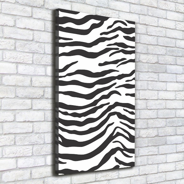 Verticaal canvasschilderij Zebra-achtergrond