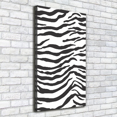 Verticaal canvasschilderij Zebra-achtergrond