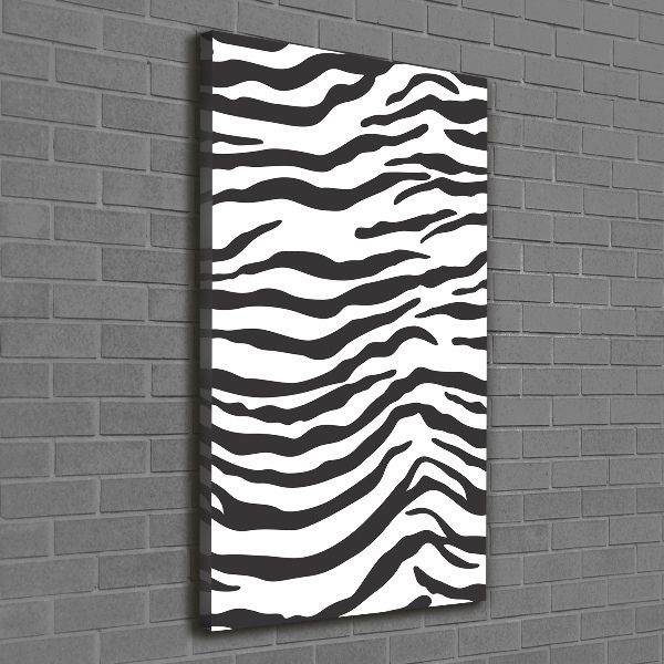 Verticaal canvasschilderij Zebra-achtergrond