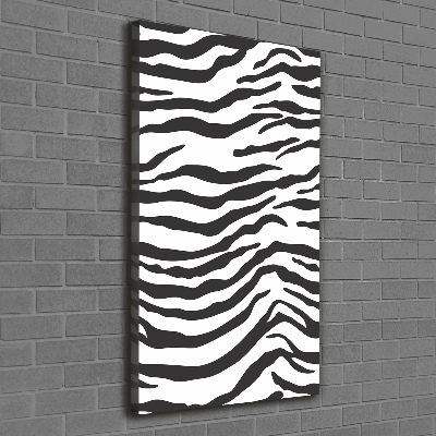 Verticaal canvasschilderij Zebra-achtergrond