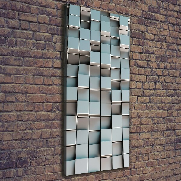 Verticale canvasfoto Muur van kubussen