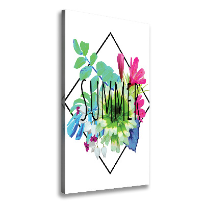 Verticaal schilderij op canvas Zomer