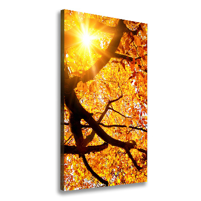 Verticale canvasfoto Herfstboom