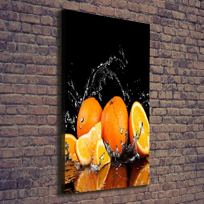 Verticaal canvasschilderij sinaasappels