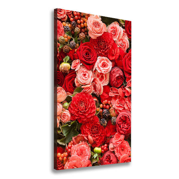 Verticale foto op canvas Een boeket bloemen