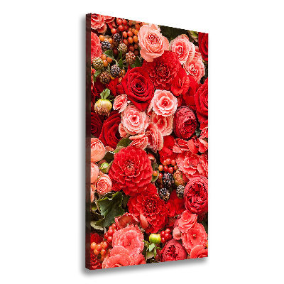 Verticale foto op canvas Een boeket bloemen