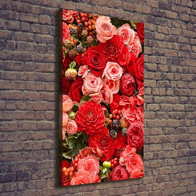 Verticale foto op canvas Een boeket bloemen