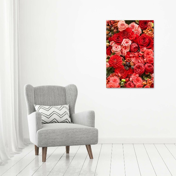 Verticale foto op canvas Een boeket bloemen