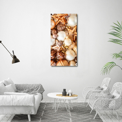 Verticale canvasfoto Kerstversieringen