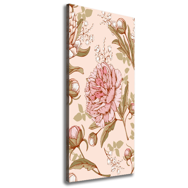 Verticale foto op canvas Pioenrozen