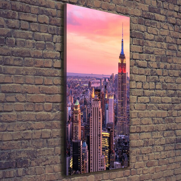 Verticaal canvasschilderij New York West