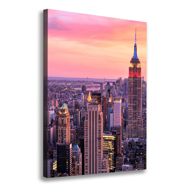 Verticaal canvasschilderij New York West