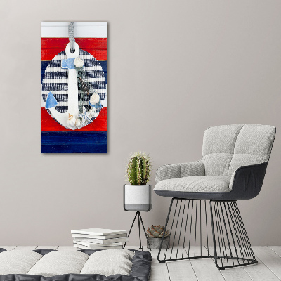 Verticale foto op canvas Anker