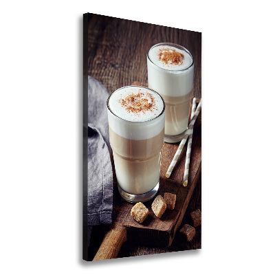 Verticale canvasfoto Latte koffie
