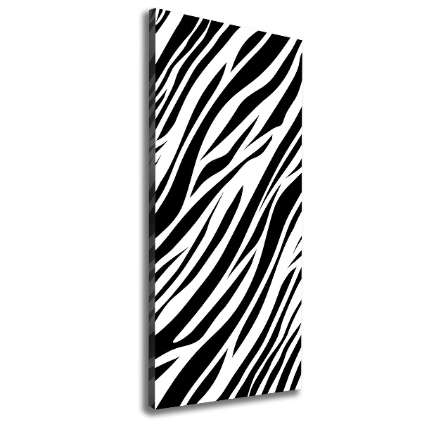 Verticaal canvasschilderij Zebra-achtergrond