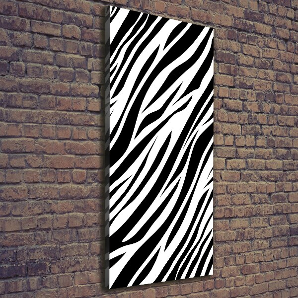 Verticaal canvasschilderij Zebra-achtergrond