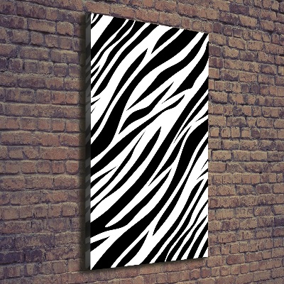 Verticaal canvasschilderij Zebra-achtergrond