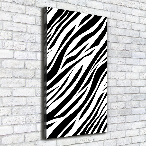 Verticaal canvasschilderij Zebra-achtergrond