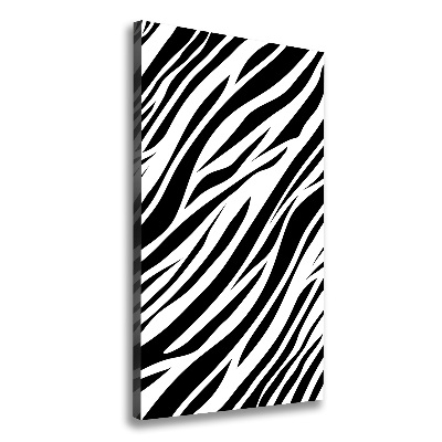 Verticaal canvasschilderij Zebra-achtergrond