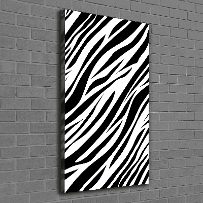 Verticaal canvasschilderij Zebra-achtergrond