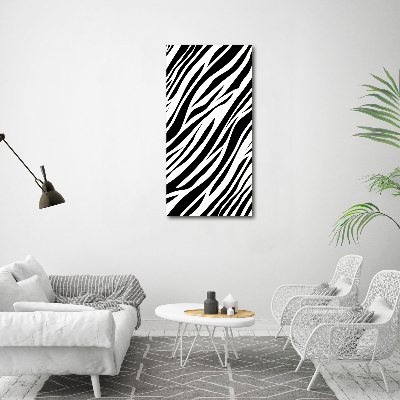 Verticaal canvasschilderij Zebra-achtergrond