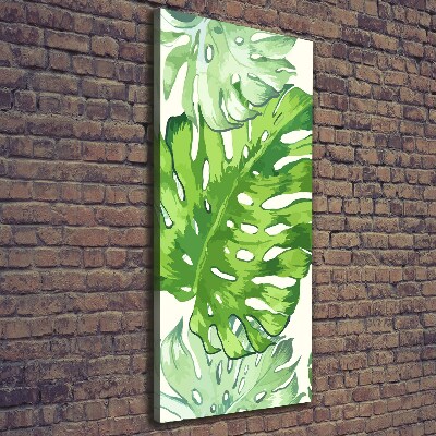 Verticaal canvasschilderij Tropische bladeren