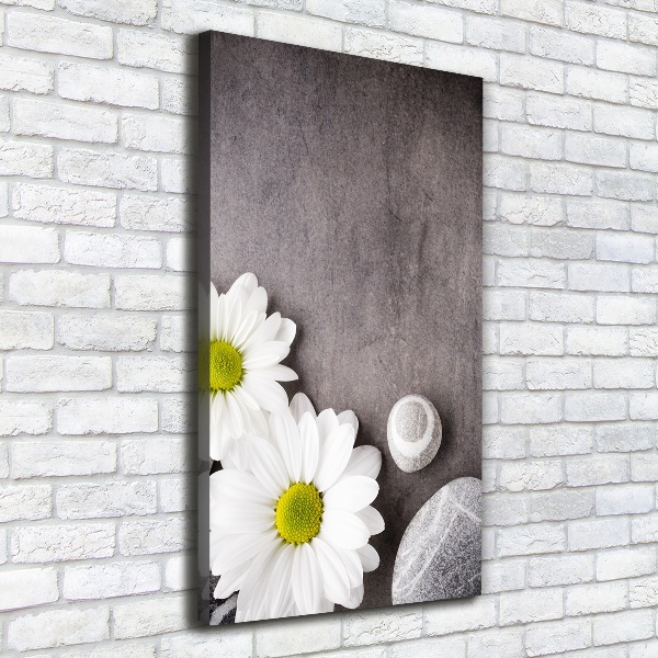 Verticale foto op canvas Gerbera