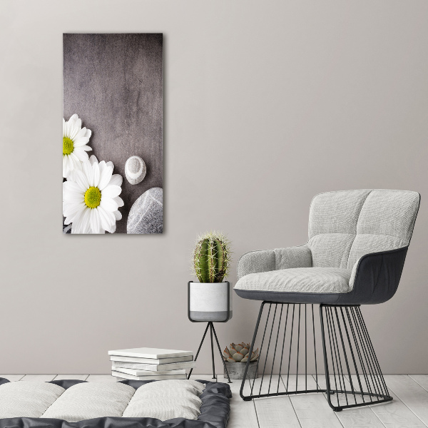 Verticale foto op canvas Gerbera