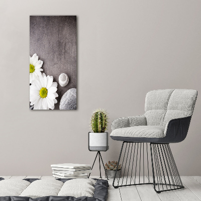 Verticale foto op canvas Gerbera