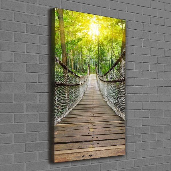 Verticale foto op canvas Hangbrug