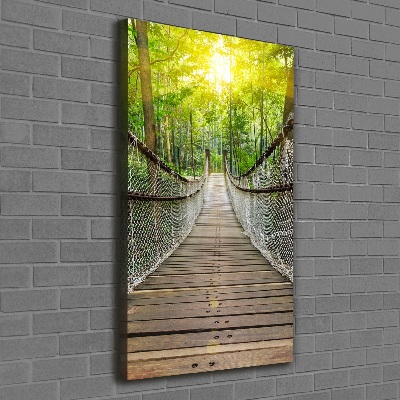 Verticale foto op canvas Hangbrug