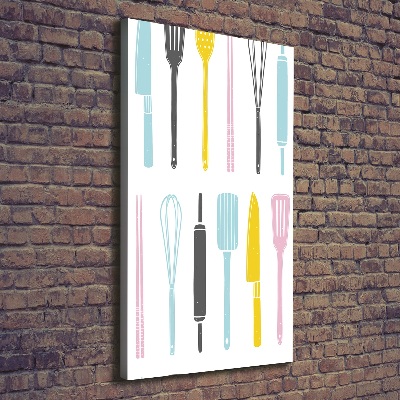 Verticaal canvasschilderij Keukengerei