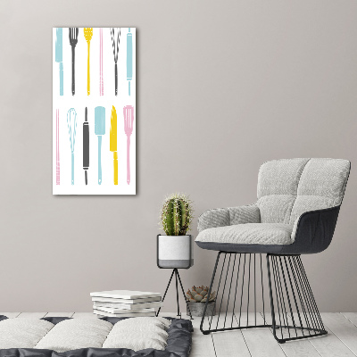 Verticaal canvasschilderij Keukengerei