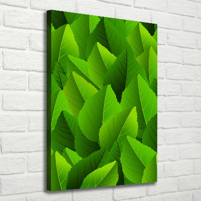 Verticale foto op canvas Groene bladeren