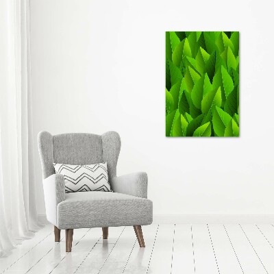 Verticale foto op canvas Groene bladeren